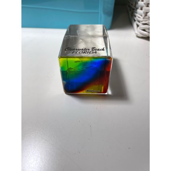 Clearwater Beach Shark Etched Paper Weight - Picture 5 of 6